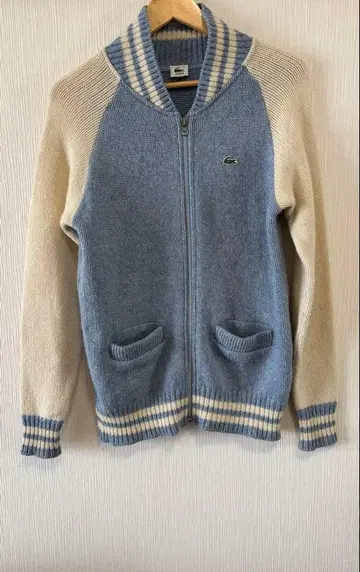 라코스테 니트 자켓 블루