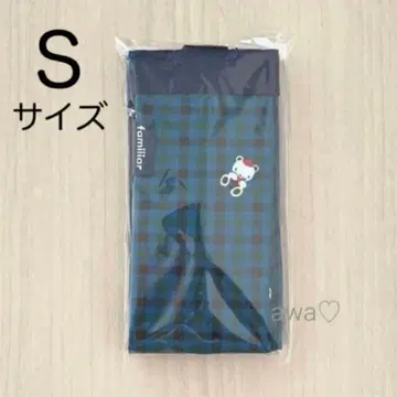 새상품 파밀리아 에코백 파랑 체크 S