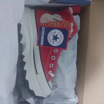 미사용 새상품 컨버스 CONVERSE TREKWABE HI 빨간색