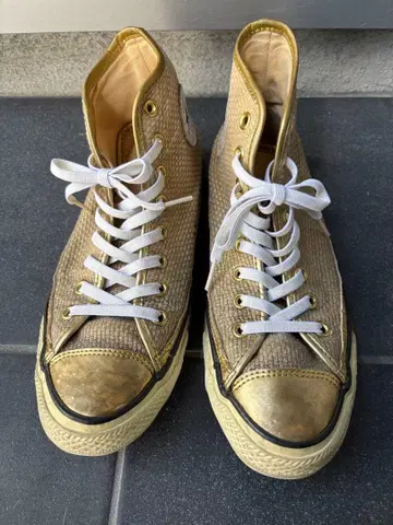 컨버스 올스타 하이 골드 메쉬 하이컷 스니커즈