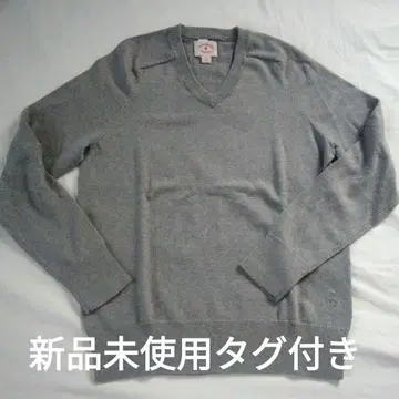 Brooks Brothers 그레이 V넥 스웨터 XS