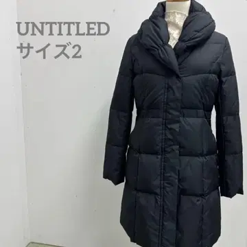 언타이틀 블랙 다운 코트 여배우 옷깃 숄카라 볼륨 넥