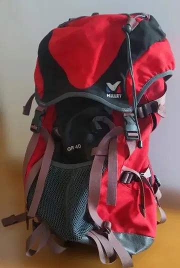 MILLET GR 40 백팩 레드/블랙