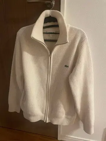 Lacoste 화이트 집업 스웨터