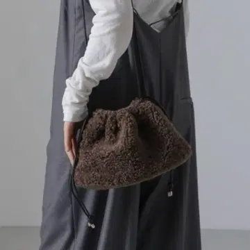 NANO universe 인조 모피 복조리 백 브라운