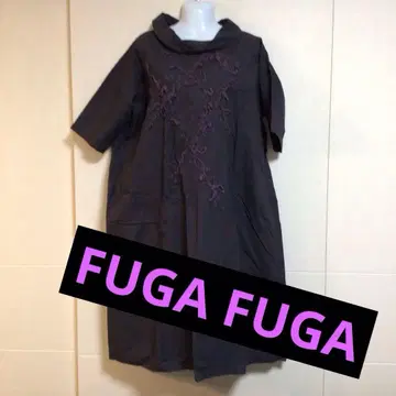 FUGA FUGA 7부 소매 코튼 입체 자수 변형 원피스
