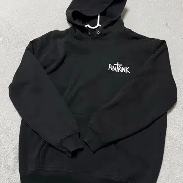 PHATRNK 블랙 후드 부착 후드티