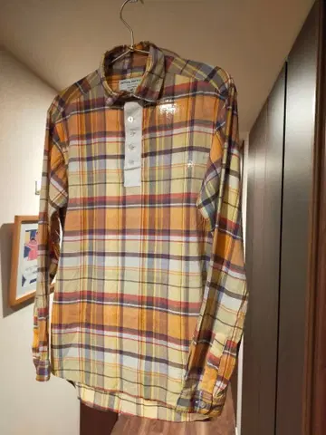 James Mortimer 풀오버 체크 무늬 긴팔 셔츠 36