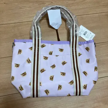 폴앤조 고양이 패턴 2way 백 퍼플 PJA-B486