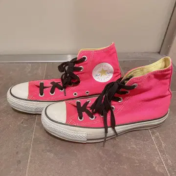 converse 핑크 하이컷 스니커즈 올스타