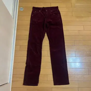 Lee 버건디 코듀로이 팬츠 31x33