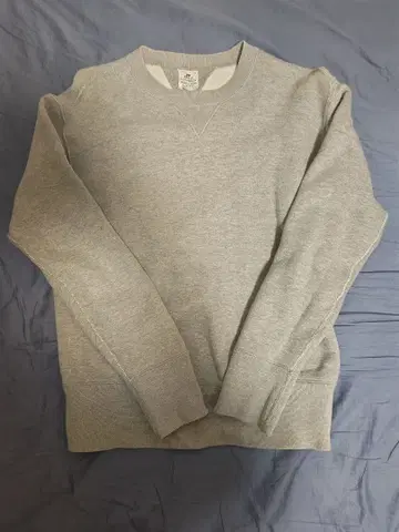 LW01 원통형 편직 크루 맨투맨 그레이 멜란지 M 사이즈