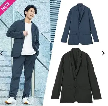 테일러드 자켓 네이비 블랙