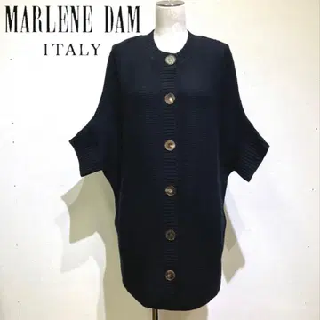 MARLENE DAM 캐시미어 100% 블랙 니트 가디건 사이즈 40