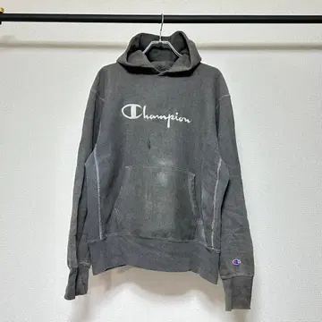 90's 리버스 위브 후드티 그레이