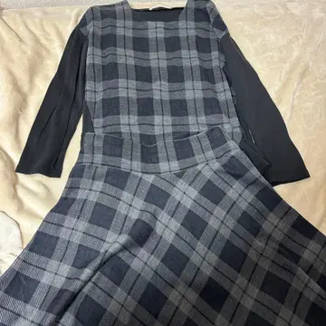 dix-sept 그레이 계열 체크 셋업 38 사이즈