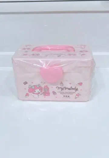 산리오 마이멜로디 손잡이 달린 수납 박스