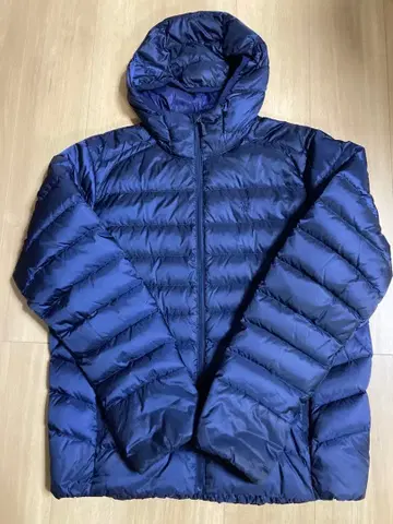 POLO 후드 부착 다운 자켓 네이비