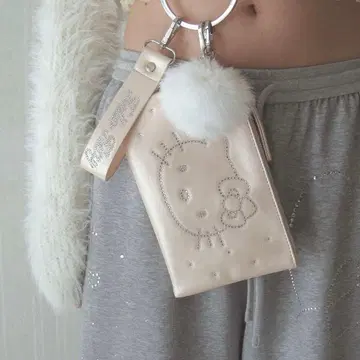 페리큐어 키티 charm pouch shoulder 핑크