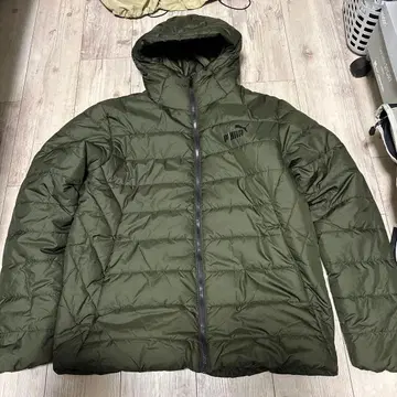 PUMA 다운 자켓 올리브 그린 푸마 후드티 다운 충전솜