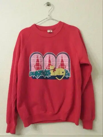 고양이 핑크 맨투맨 트레이닝복 구제 의류