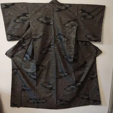 구름 무늬 실크 이중 기모노 기장 158cm