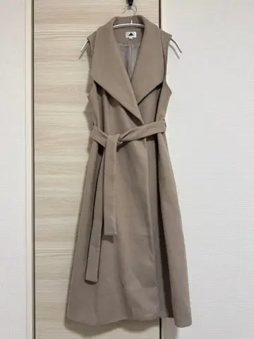 ABITOKYO 베이지 롱 베스트 M