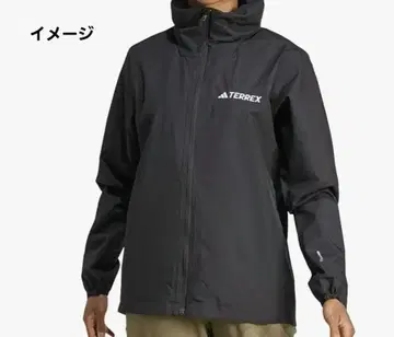 [ adidas ] TERREX 후드 부착 레인 자켓 M 블랙