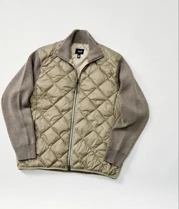 TAION W 지퍼 니트 슬리브 다운 자켓