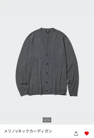 미개봉 UNIQLO 엑스트라 파인 메리노 V넥 가디건 긴팔 M
