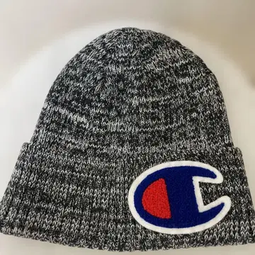 Champion 니트 모자 블랙 화이트