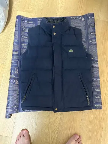 Lacoste 네이비 다운 베스트