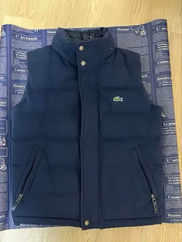 Lacoste 네이비 다운 베스트