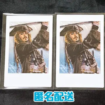 캐리비안의 해적 잭 스패로우 포토 카드 2장 세트