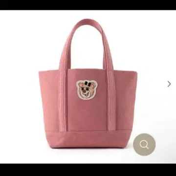 [ 새상품 ] 올드 테디 걸 와펜 토트백 핑크 소