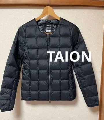 TAION 블랙 다운 자켓 M 이너 다운 더블 지퍼