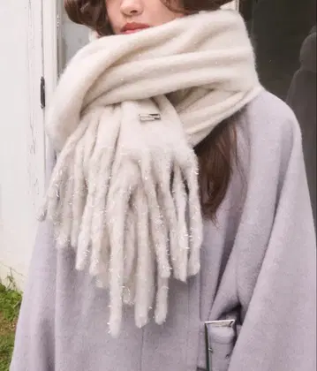 mellowneon 글리터 라메 볼륨 머플러