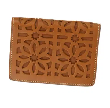 새상품 겐텐 genten 컷워크 카드 케이스 패스 케이스 브라운