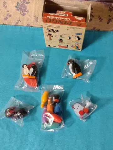 핑구 나무 완구 5종 미개봉 컬러풀 귀여운 초기 레트로