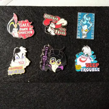 디즈니 빌런즈 핀 배지 6종