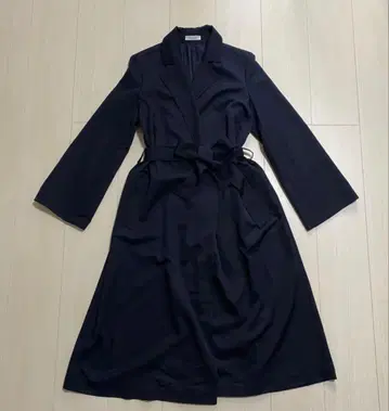 PLST 플라스테 네이비 트렌치 코트 롱 벨트 S 사이즈