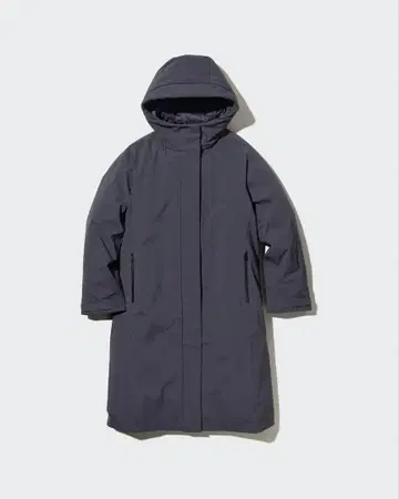 미사용 유니클로 울트라 웜 하이브리드 다운 롱 코트 XL