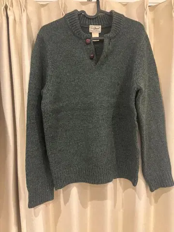 LL.Bean 다크 그린 램스울 스웨터