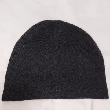 블랙 니트 모자 리버서블 뒷면 그레이