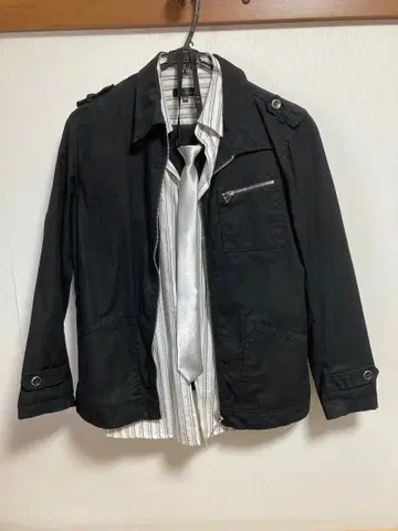 졸업식 자켓과 스트라이프 셔츠 세트 165cm