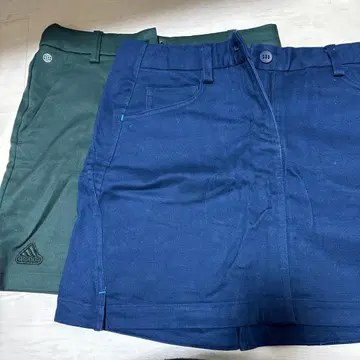 골프용 스커트 2종 세트 ( 그린 네이비 )