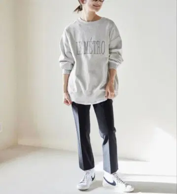 LE METRO 그레이 트레이닝복 슬로브 이에나