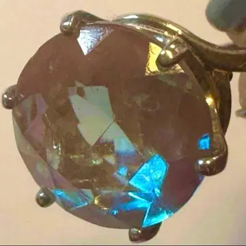 대형 빈티지 사파이어 실버 반지 12호 라운드컷