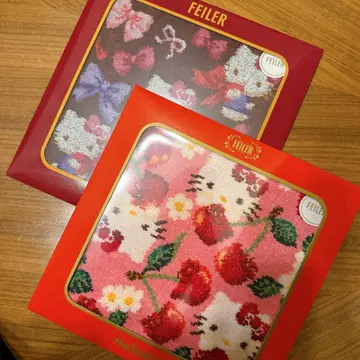 [ 2장 세트 ] 페이러 헬로키티 손수건 산리오