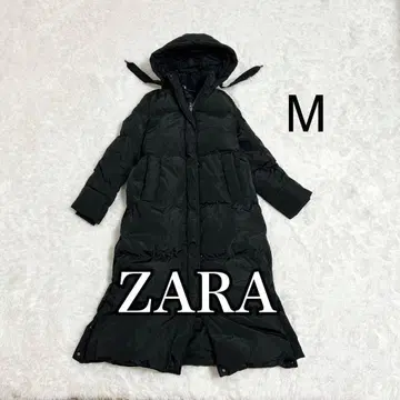[ 새상품급 ] ZARA 자라 엑스트라 롱 퍼 다운 코트 블랙 799